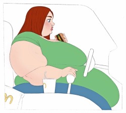 chubbly: Finished! I love women eating in cars, it&rsquo;s so tight in there