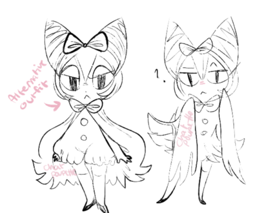 chat-poupette: Here’s a little vampire bat girl I designed, back when my tablet was broken!  I drew her originally with the touchpad option on my computer in Paint, and have kept her concept since! :> (do not tag as kin/me/id) 
