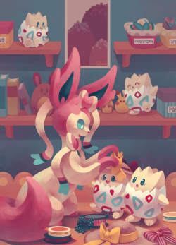 pombei:  Eevee House - Sylveon Ribbons and