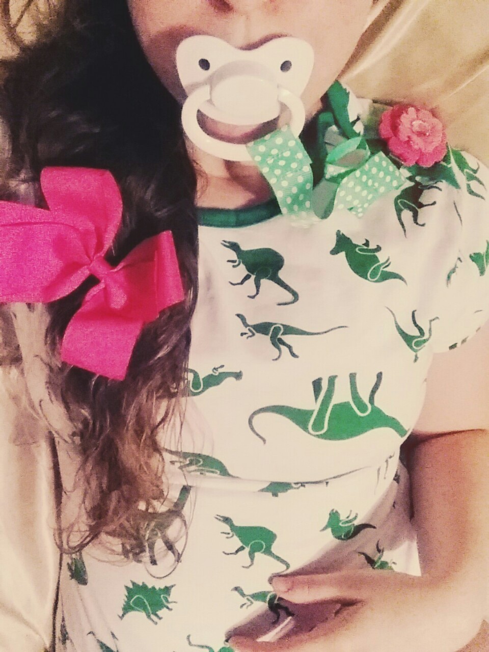 jennibellarella:  ðŸŠðŸŽ€ Dino Onesie from @littleforbig ðŸŽ€ðŸŠ