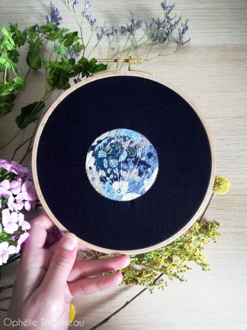 &ldquo;Moon pattern&rdquo;My embroidery pattern of the Moon is now available on my Etsy shop