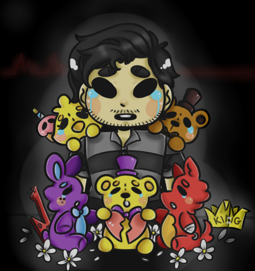 darkmagic-sweetheart:  Broken: FNAF4 by Markiplier. “I’ll fix you.”Can you spot my hidden detail?