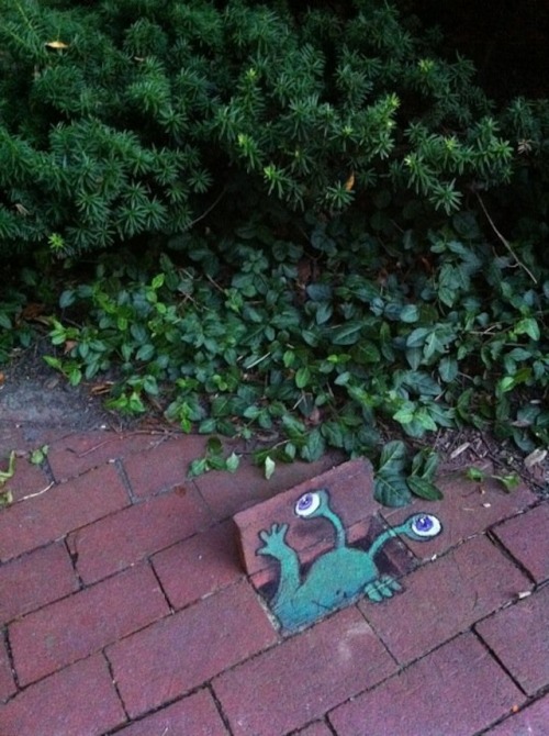 alepolli:  quietcharms:   whutetdew:  cherrispryte:  penguinperversion:  mlloydart:  Chalk Art by David Zinn  I love this.  The world is in need of more beautiful weirdness like this.  so cute  this is most awesome   =)))