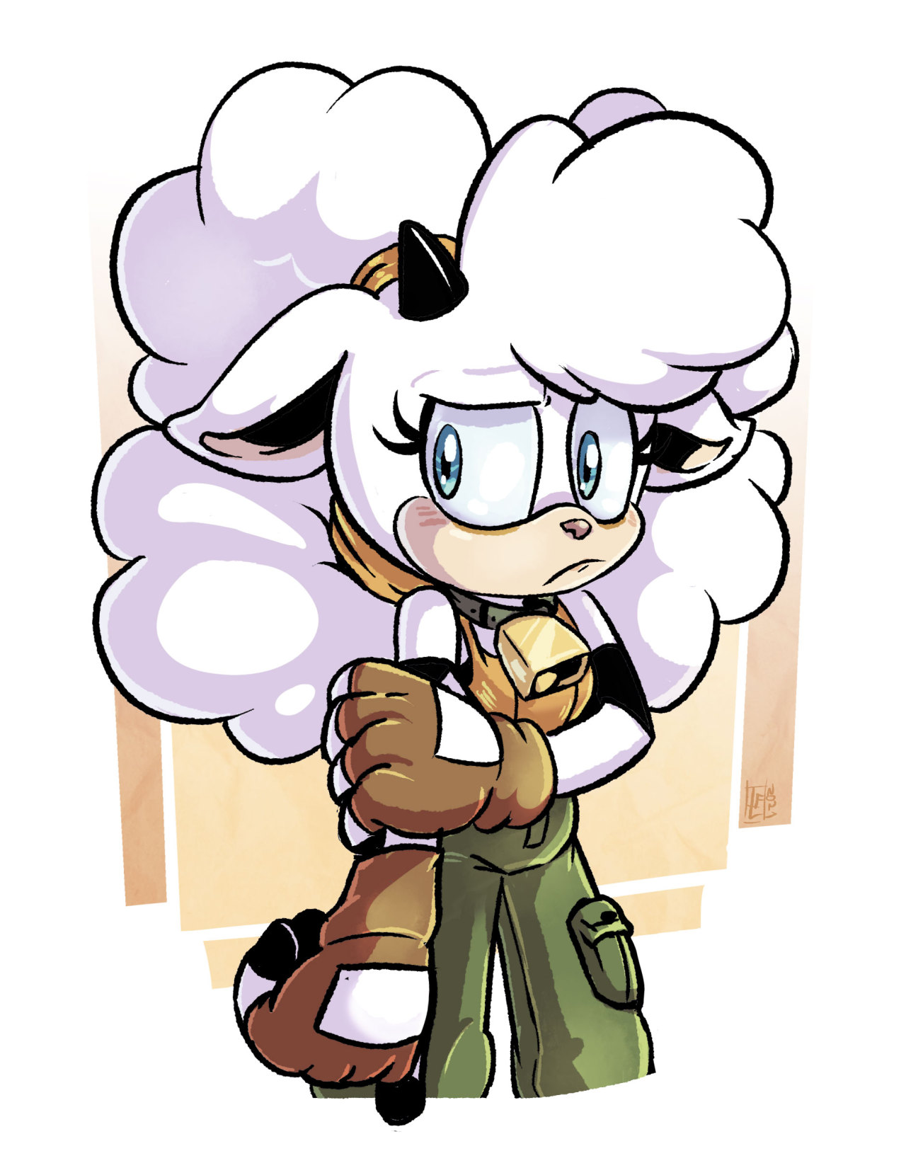 Lanolin the Sheep from the Sonic IDW comic, she was basically a recurring background character since the comic beginning, 