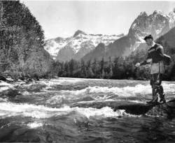 thecountryfucker:  Mountain Fishing - 1950 Photo by Ira Spring