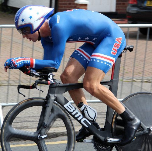 Taylor Phinney in the time trial at the 2012 London Olympics.