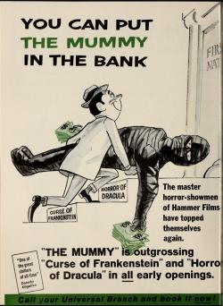 Ronaldcmerchant:  Trade Ad For The Mummy (1959)   