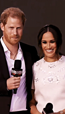 formerlyroyal: sussexblr: Harry &amp; Meghan at the Global Citizen Live eventHarry said &ld