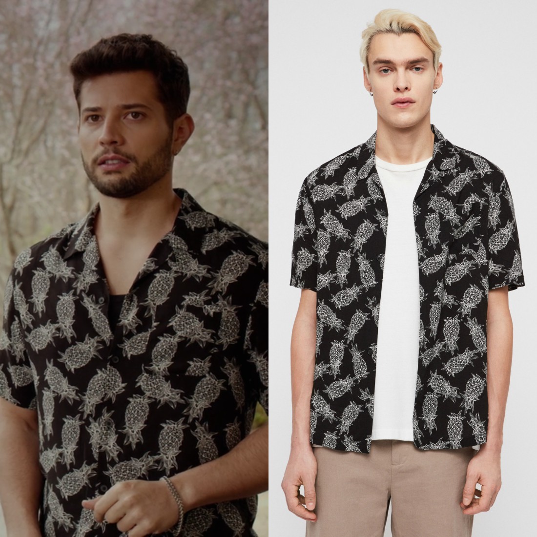 allsaints pineapple shirt