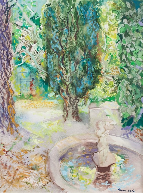 Garden   -   Emilio Grau SalaCatalan 1911-1975Watercolour on paper