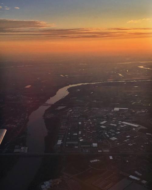 Off to my second#sunset #clouds #river #plane #american #love