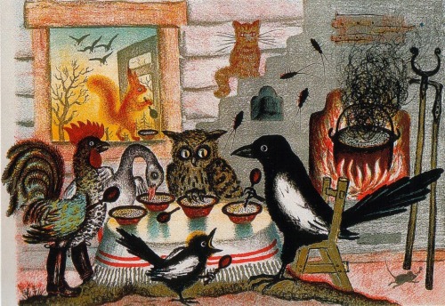 sparrf:Yuri Vasnetsov, The Magpie, 1938