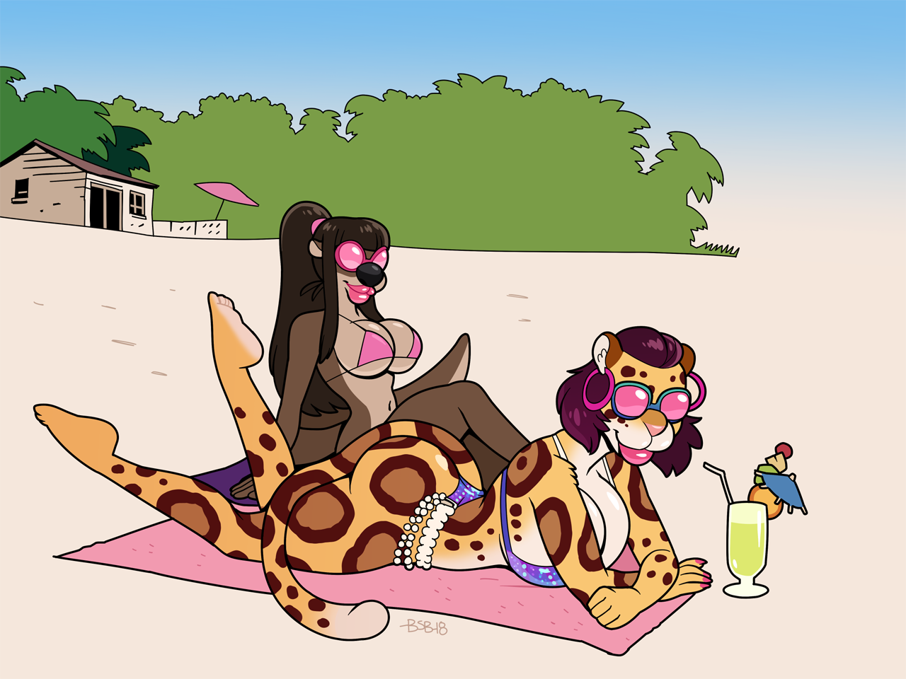 kotepteef:
“ To go along with Free Beach Vacation, here’s a couple of beach pals hanging out in the Vacation Zone!
Art by @blogshirtboy!
”
!