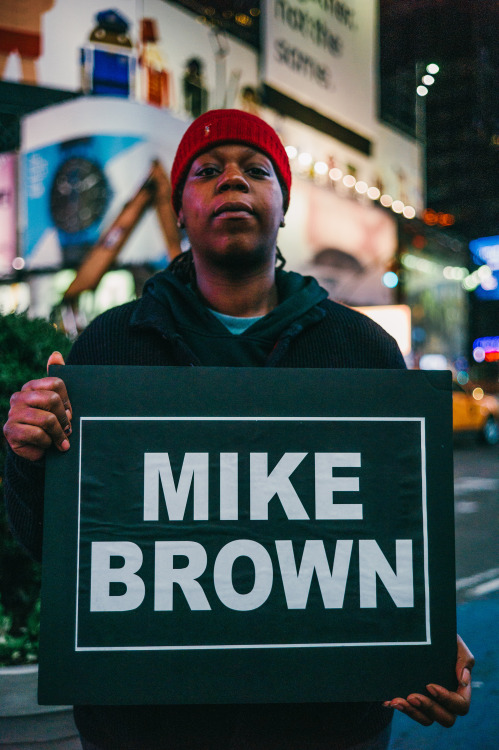 outlierimagery: Marching tonight for Mike Brown in NYC.Spread his name like wildfire. 