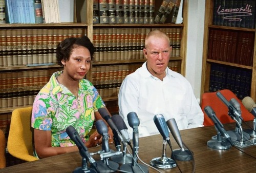 Married couple Mildred and Richard Loving answer questions at a press conference the day after the U