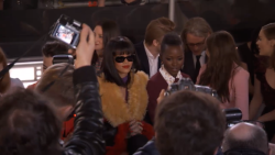 highkeygay:  rihanna and lupita @ miu miu fw14 