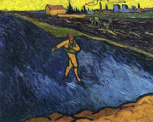 The Sower Outskirts Of Arles In The Background, 1888, Vincent Van Gogh