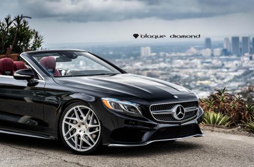 2016 Mercedes-Benz S550 fitted with 20 inch BD3’s in Silver with Machined face http://blaquediamond.