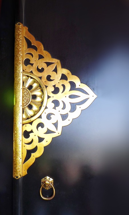 Door to Senso-ji, Buddhist temple in Tokyo