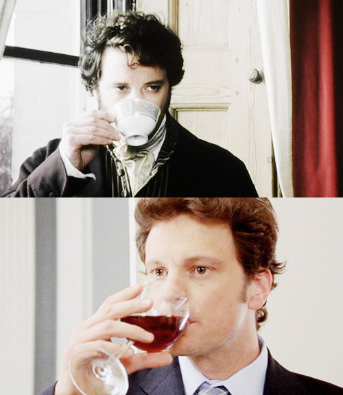 austenchanted:Pride and Prejudice (1995) + Bridget Jones’ Diary (2001)Colin Firth as Fitzwilliam Dar