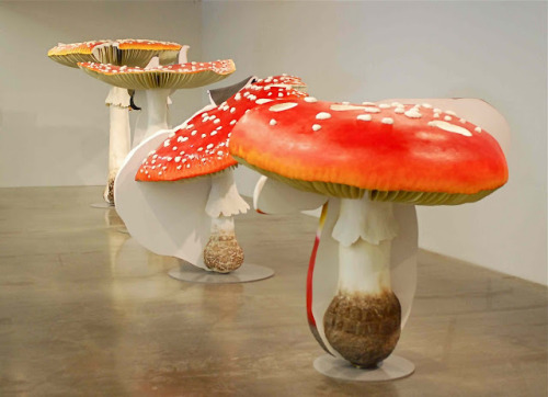 glittertomb:Carsten Holler, Triple Mushroom installation