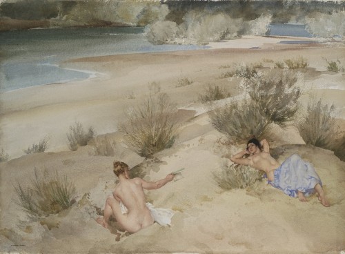 enjoypaitings:  Sir William Russell Flint (British, 1880 – 1969)  https://en.wikipedia.org/wiki/William_Russell_Flint  picture resolution 2048 × 1509