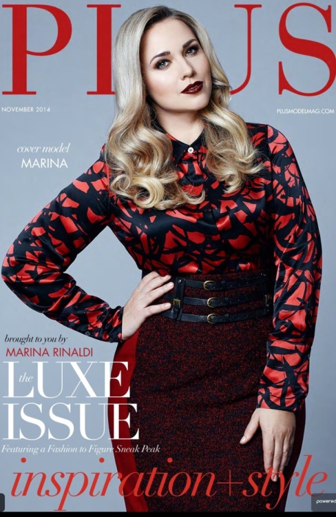 High fashion in Plussizemodel magazine with Russian model Marina Bulatkina