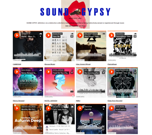 Fully revamped Sound Gypsy blog. Sound Gypsy is a music blog I created as an extension of my creativ