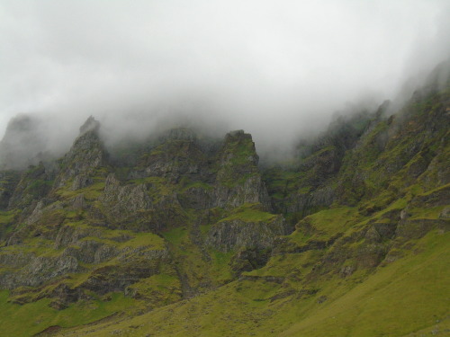 fialleril:misty hills on the southern coast of Iceland