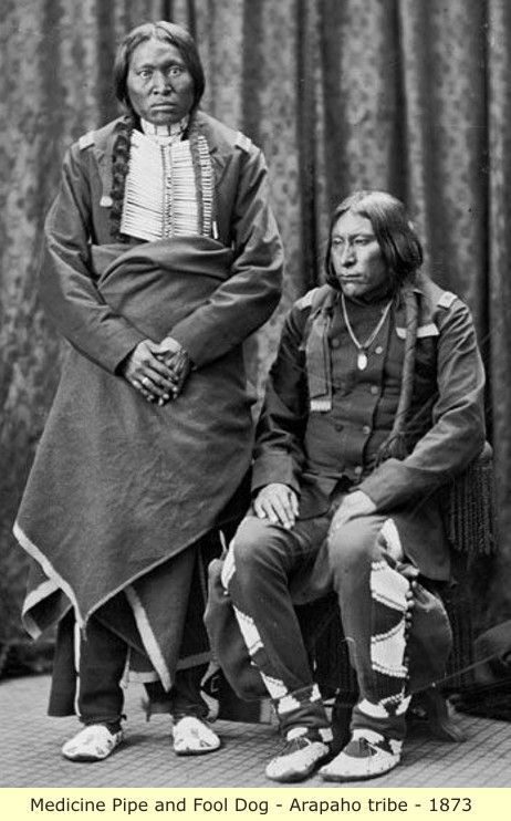 Arapaho: 1873 photograph of Medicine Pipe and Fool Dog