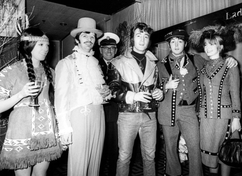 December 21st, 1967: The Beatles throw a Magical Mystery Tour Fancy Dress party.Jane Asher and Paul 