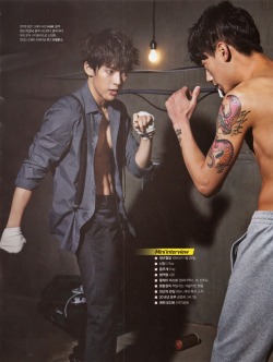 chicxnanny:  BTOB’s Minhyuk &amp; Shon Minho | Men’s Health Korea 2014 February  omg they’re hot as hell \ ( T w T ) // ♥ 