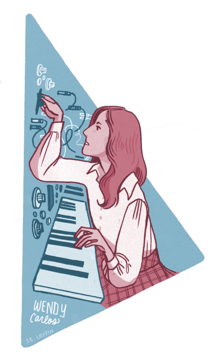 Billy Strayhorn and Wendy Carlos, illustrations for upcoming events the Longy School of Music’s Quee