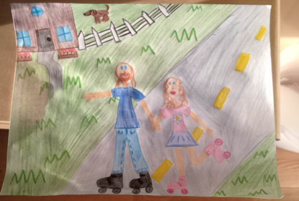 daddy-forlom:  My Princess said she would teach me to roller blade and she illustrated