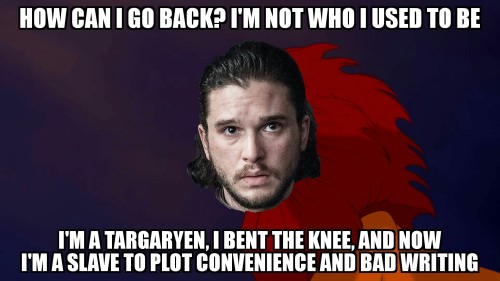 theblackwolfking - Robb looking down at Jon This is how the beginning of season 8 will start