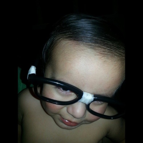 It says nerds get out&hellip;&hellip;.wh-what is a nerd? #nerd #nerdbaby #baby #son #glasses #nerdgl