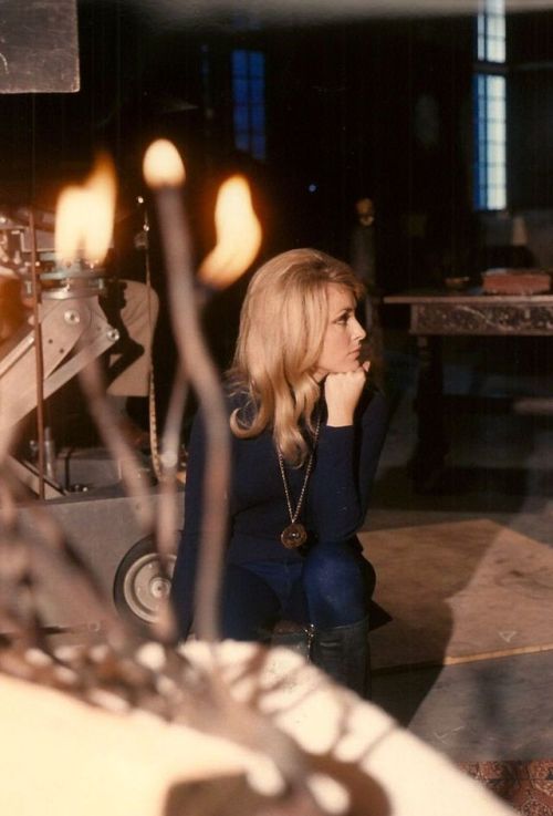 foreversharontate:Sharon Tate on the set of Eye of the Devil, 1965.