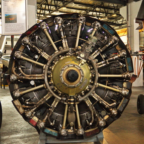 Star power.Engine of an Antonov plane in the Air and Space Museum Wernigerode, 2017.