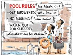 laurenlafemme:  justinspoliticalcorner:  A good political cartoon on #McKinney, in the Boston Globe.  Lmao