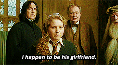 seeingcoloursinthedark:  ironpatriotisstupid:  alwaysblameitonthenargles:  I love how Snape’s just standing there like what  and dumbledore is there like #oh shit lavender#you dont mess with hermione#was this bitch stupid enough to mess with her?  They’re