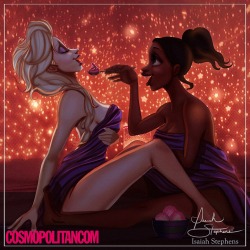 izzydoodledump:    June is gay pride month, so to commemorate the occasion my friends at Cosmopolitan asked me to illustrate a set of Disney Princesses in love with…each other! Because who needs a man when you have princesses and a queen?! ‪#‎LoveIsLove‬