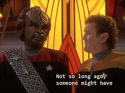 ds9promenade: The crew gathers to support Nog before he heads off to Starfleet Academy (DS9 4.8, &ld