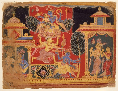 In order to mollify Satyabhama, Krishna had to steal the parijat tree from Parijata-harana Paripadal