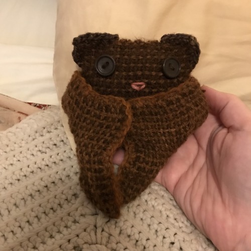 I made a little bat,I made it out of wool,For Halloween is comingAnd bats are pretty cool.