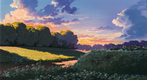 ghibli-collector: Cloud Strewn Skies Of My Neighbor Totoro - Art Director Kazuo Oga (1988)