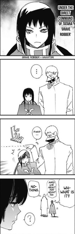 Tatara comparing Yumitsus height with how tall Ayato was back when he first recruited him.