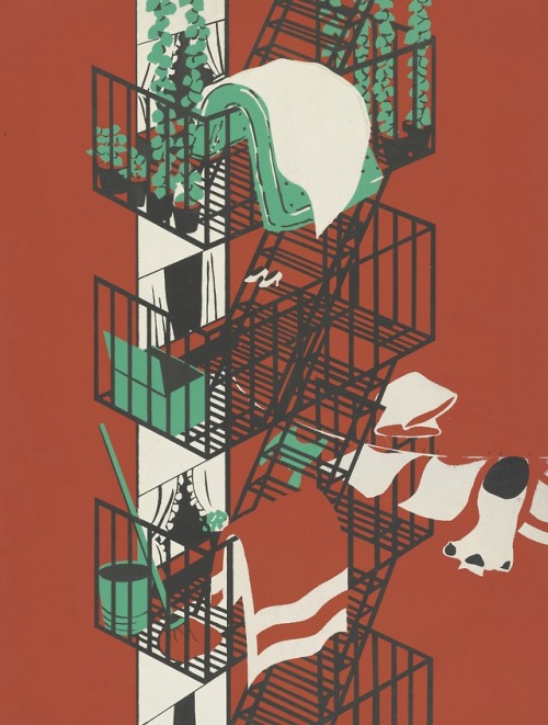 Keep your fire escapes clear - Poster for the Tenement House Department of the City of New York - Fe
