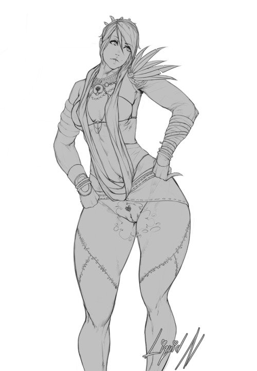 lewdliquidn: Dragon age Morrigan this was supposed to be a quick sketch……i got carried away  hope you guys enjoy. Patreon | Twitter | Pixiv 