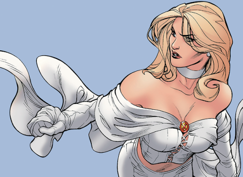 emma frost (and her cute cape) in uncanny x-men (1963) #500.