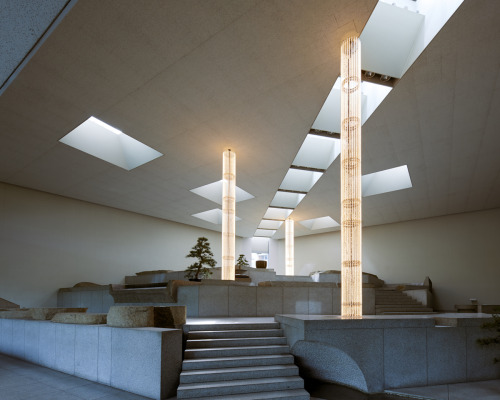 virtualgeometry:Cerith Wyn Evans, installation view at indoor stone garden “Heaven,” The Sogetsu Kai